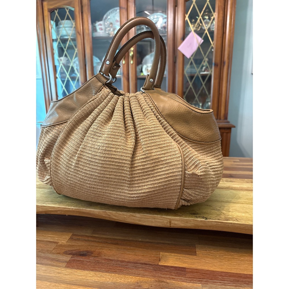 Unbranded Woven Straw Hobo Bag Women Large Tan Good Pleated Boho Summer Shoulder